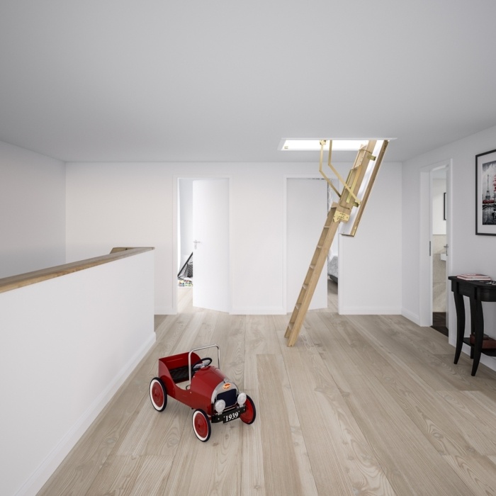 Escaliers escamotables Esca Iso RC ouvert avec jouet