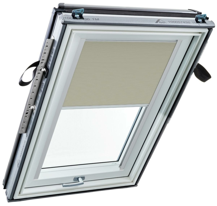 Store plissé ouvert beige